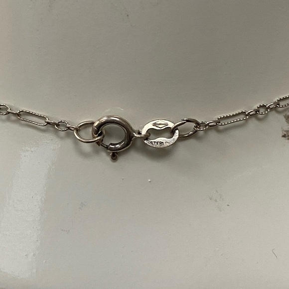 Dainty Crystal bead Sterling silver 925 necklace - Picture 10 of 10